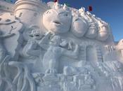 Foto giorno gennaio 2011 sculture ghiaccio cina