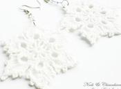 snow orecchini uncinetto crochet earrings