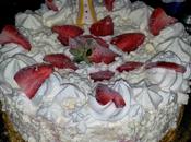 Torta gelato fior fragola, limone meringhe