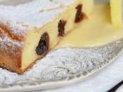 Torta ricotta amarene servita crema limone