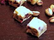 Fudge bianco pistacchi cranberry disidratati