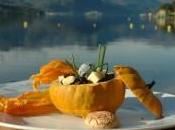 Zucca ripiena riso venere luna gorgonzola