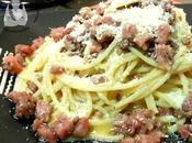 Spaghetti cotechino, lenticchie crema uovo