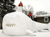 Sculture neve giganti giardino