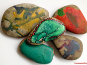 Attività artistiche bambini: dipingiamo sassi Painting stones with kids