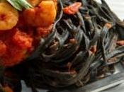 Tagliolini nero seppia gamberoni