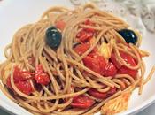 Spaghetti farro tonno olive nere