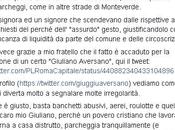 Cittadini impegnano Twitter segnalare illegalità. Altri cittadini mettono all'indice come Medioevo. Arriveremo rogo comportarsi bene? città allucinante, mafia