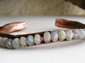 bracciale: rame forgiato labradorite