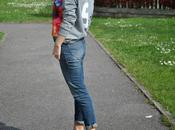 High waist jeans sweatshirt
