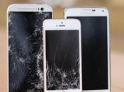 (M8), Samsung Galaxy iPhone sfidano drop test