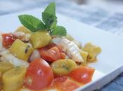 Gnocchi alla curcuma mentuccia sogliola pomodorini