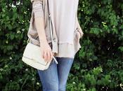 Outfit: maglia oversize beige ballerine strass