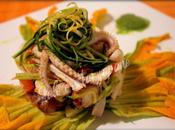 Polpo calamari crudite' verdure citronette alle erbe aromatiche