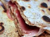 Piadine grano saraceno prosciutto crudo, formaggio pere