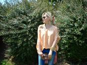 blusa pesca maniche kimono jeans skinny