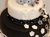 Wedding cake black white matrimonio