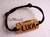 Bracciale maschile, sughero pirografato