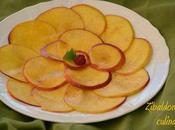 Carpaccio pesche allo zenzero cannella
