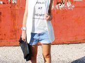 Outfit: gilet bianco shorts denim