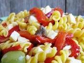 Fusilli peperoni, olive mozzarella
