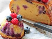 Plumcake alla ricotta mirtilli, lamponi glassa leggera limoncello