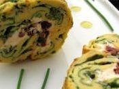 Rotolo uova d’oca alla rucola robiola pomodori secchi