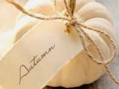 Zucche bianche come decorazione autunnale.