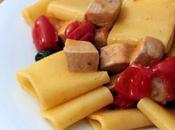 Paccheri tonno fresco, olive capperi