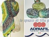 Sciarpona ferri "Softie&amp;Colours" filato Asso Adriafil spiegazioni knitted wrap with yarn pattern