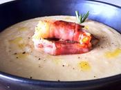 Crema cannellini profumata rosmarino gamberoni