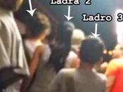 guerra civile sotto metro. borseggiatrici Spagna scambiano affettuosità suonatore ambulante. Sono padroni