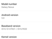 Samsung Galaxy Nexus: disponibile custom Android Lollipop ma...