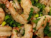 L'oriente cucina: Gamberoni alle cinque spezie salsa d'ostriche verde cipollotto saltati