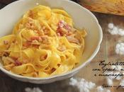 Tagliatelle speck, noci mascarpone