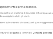 Apple rilascia aggiornamento sicurezza