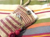Porta batteria/cellulare jacquard knit