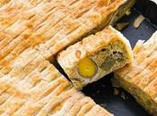 Quiche robiola, carciofi uova quaglia.