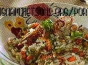 Risotto triglie, calamaretti fiori zucca