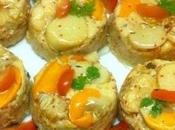 Piccoli aspic pesce funghi