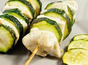 Spiedini pollo zucchine Chicken skewers with zucchini