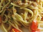 Spaghetti porri, nocciole parmigiano