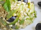 Orzo zucchine, olive, capperi menta