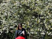 Outfit: midi skirt rossa smanicato pelle