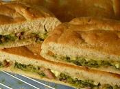 Focaccia ripiena cime rapa, pancetta fontina