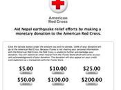 Apple dedicato sezione iTunes donazioni Nepal
