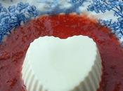 Cuore panna cotta coulis fragole