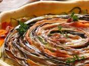 Torta salata multicolore alle verdure