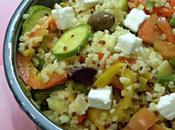 Insalata bulgur quinoa alle verdure feta