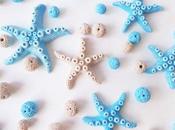 Stelle Marine perle effetto pietra Pomice fimo Fimo clay starfish Pumice beads